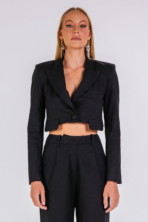 Blazer Pati - Preto