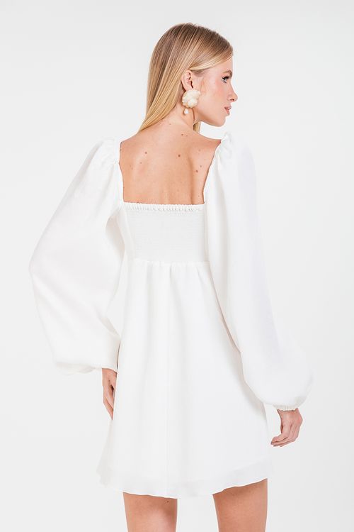 Vestido Beca - Off White