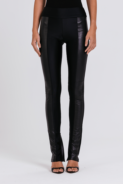 Calça Bis Couro - Preto